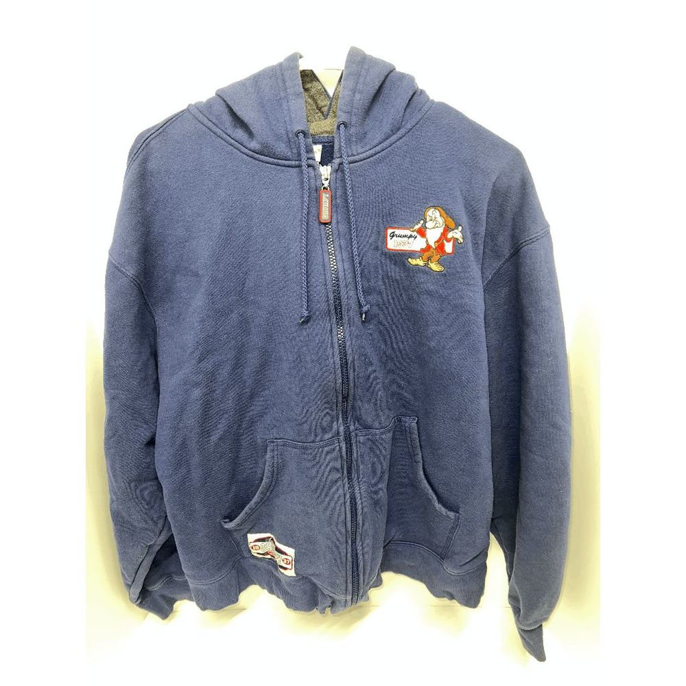 Vintage Disney Grumpy 1937 Official Store navy zip up jacket - Size medium